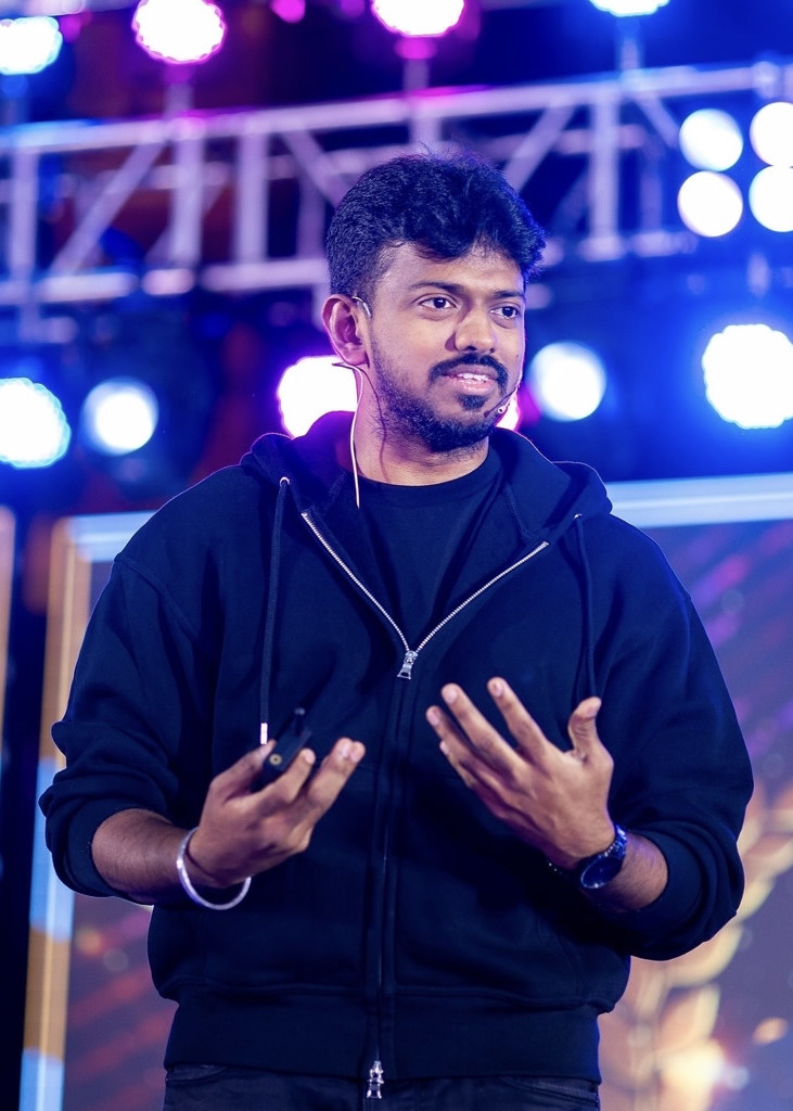 Sudharsanan Ganapathy on stage